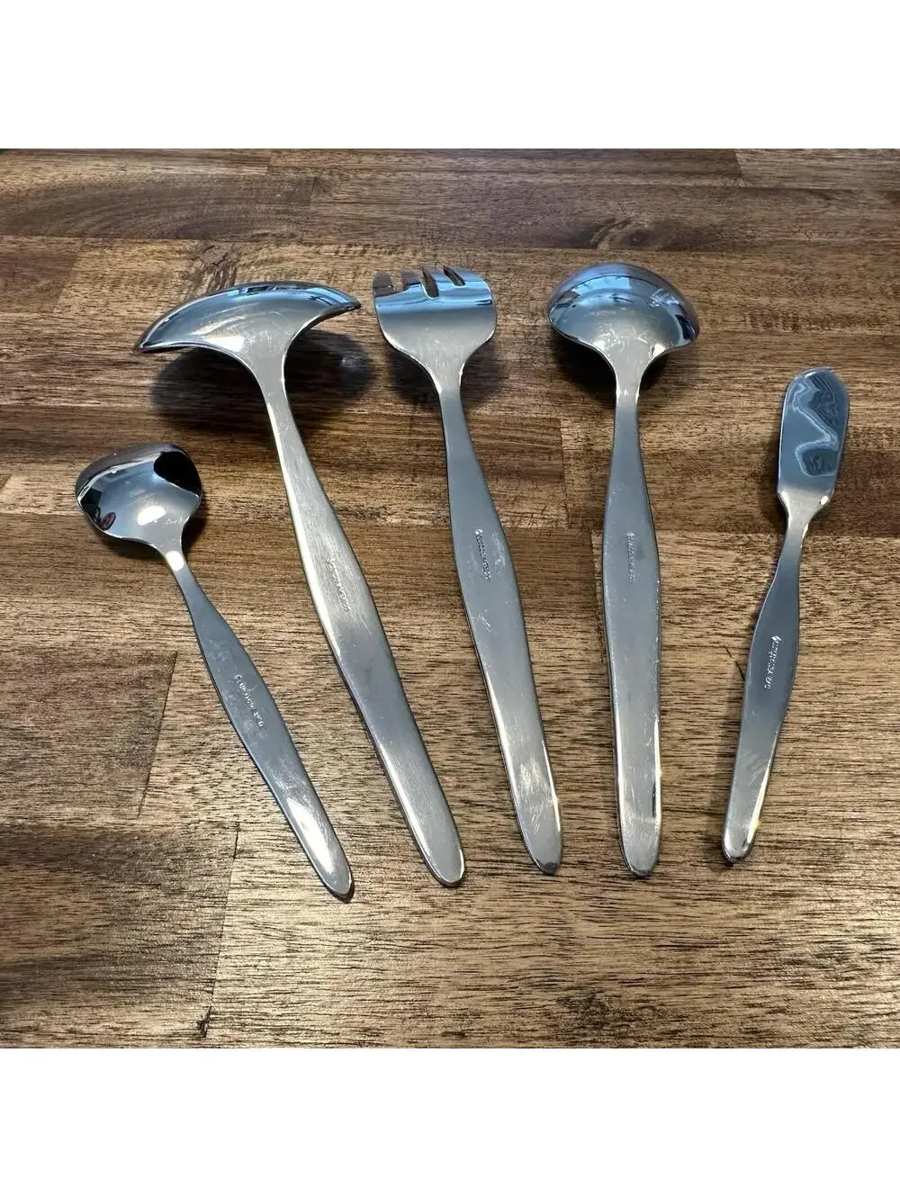 Cutco USA/Mexico Stainless Steel 5 Pc. Serving Set Includes Sugar Spoon VGC